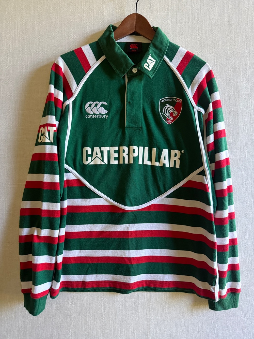 Vintage Canterbury x CAT Leicester Tigers Rugby Jersey with Johnston Back Print